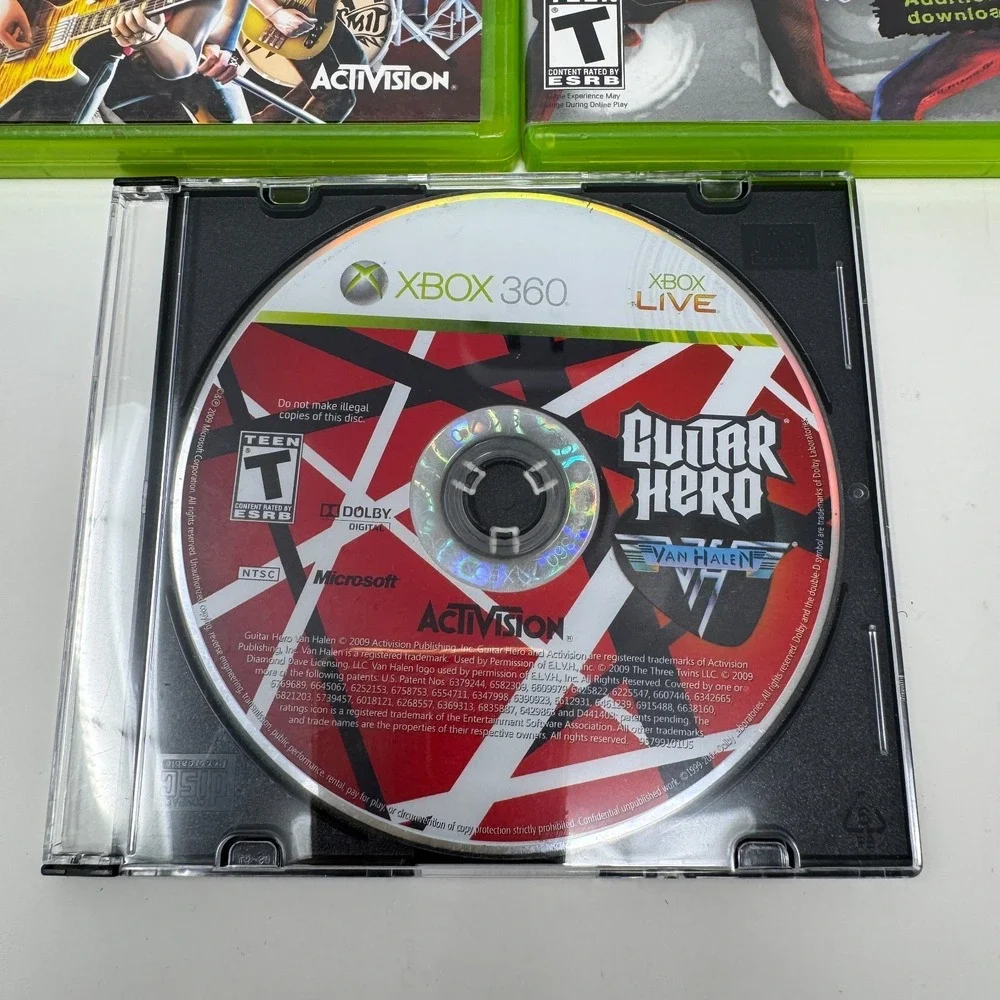 Guitar Hero Xbox 360 Live Game Lot Of 3 II, Aerosmith, and Van Halen